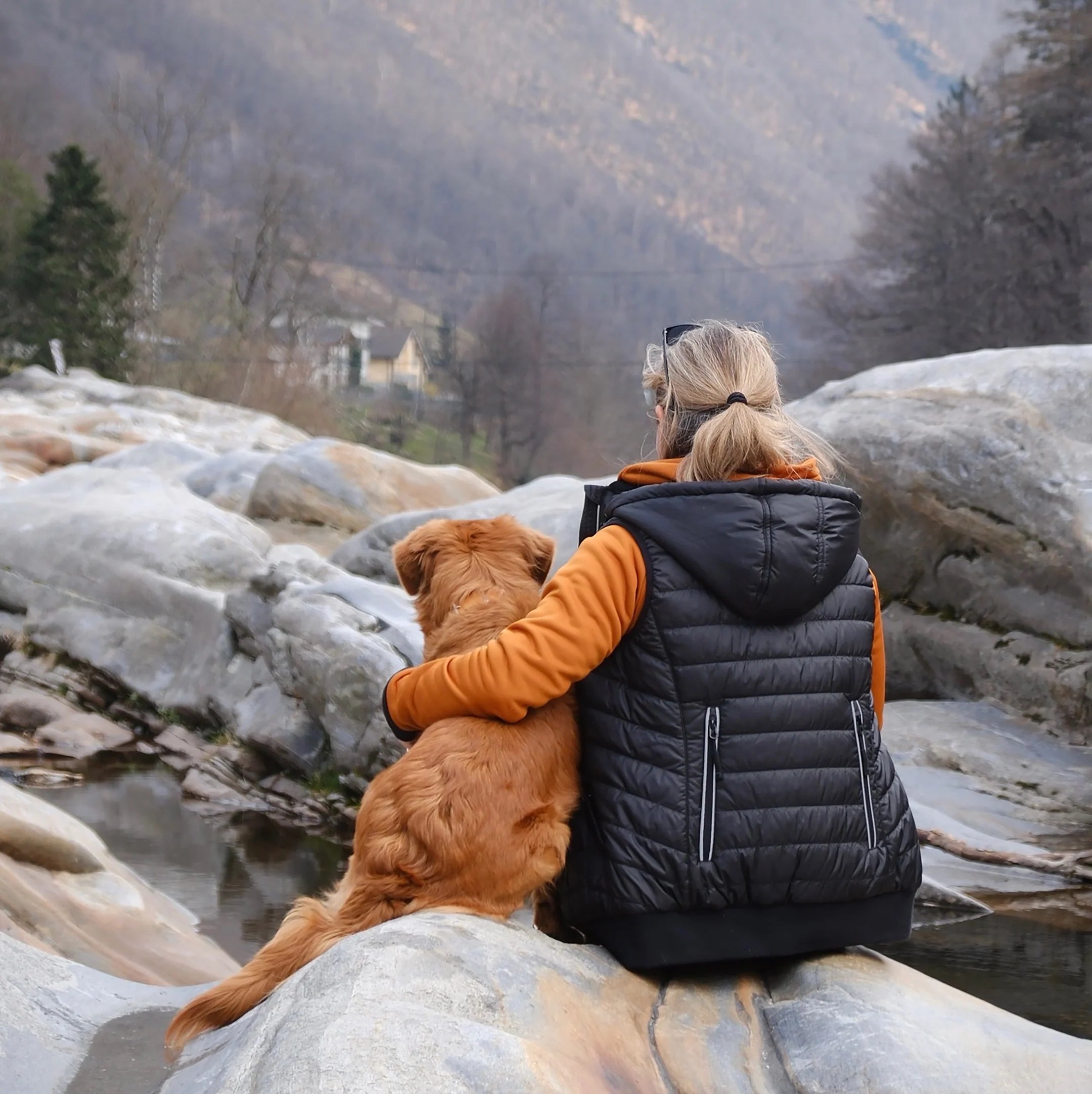 DogCoach Gepolsterte Dog Walker Weste SCHWARZ