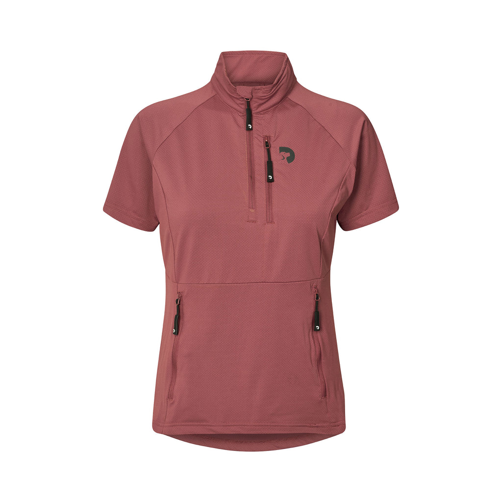 DogCoach FeelFree Dog Walker Zip T-Shirt ROSEWOOD