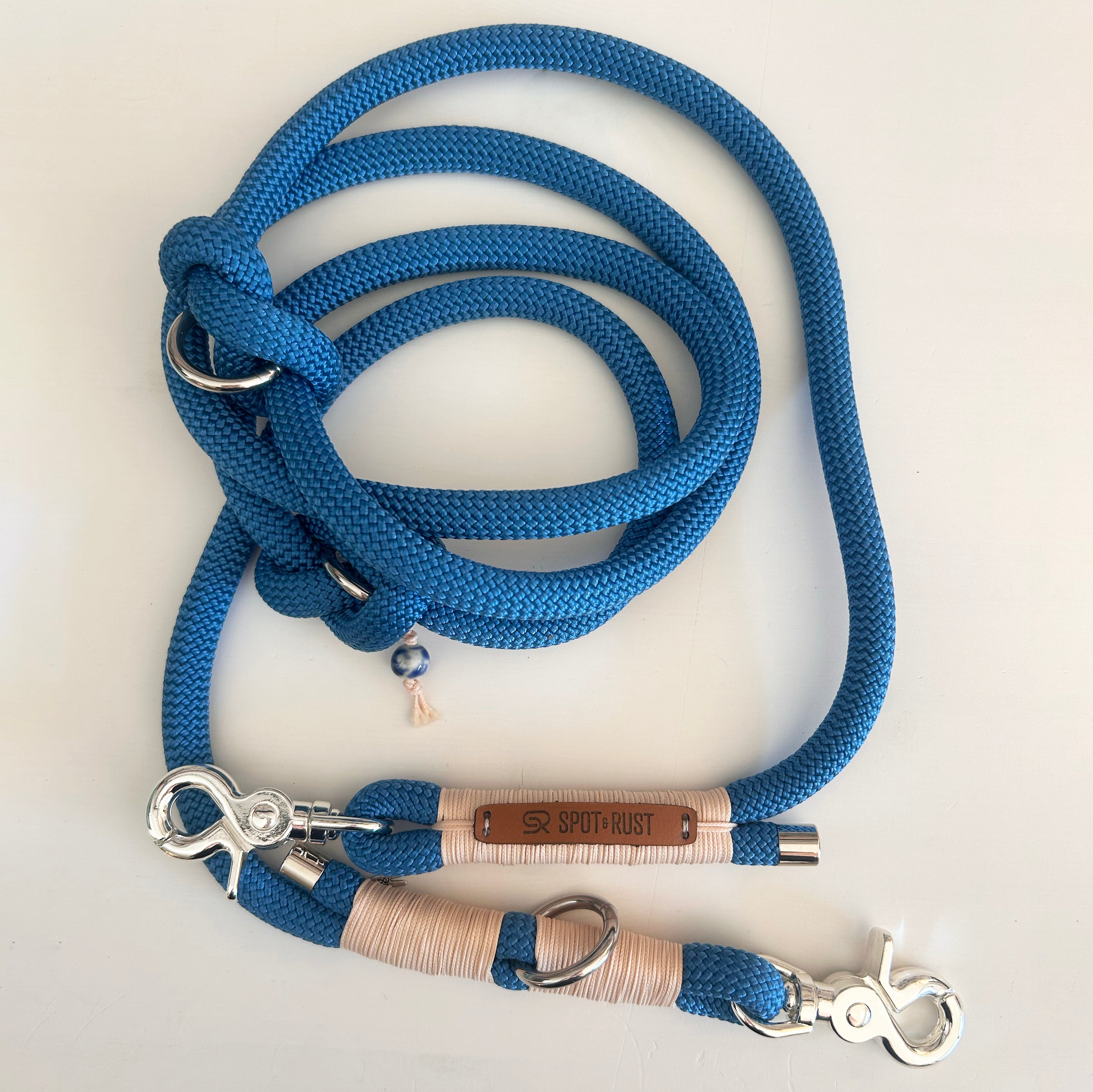 SPOT & RUST Tauleine mit Halsband -SET- Blau
