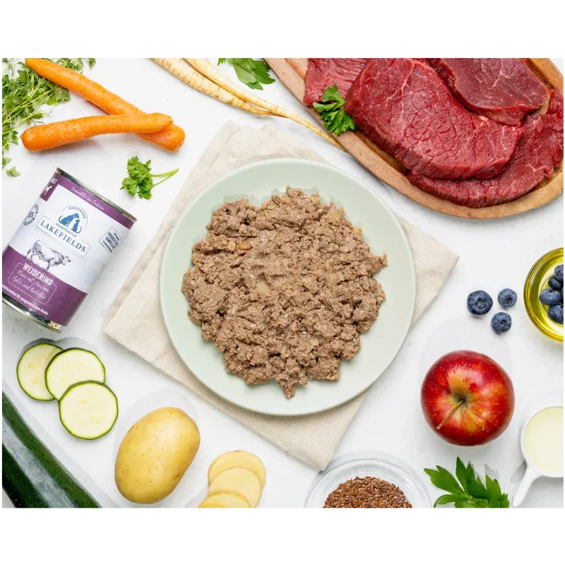 Lakefields Nassfutter Menü Rind