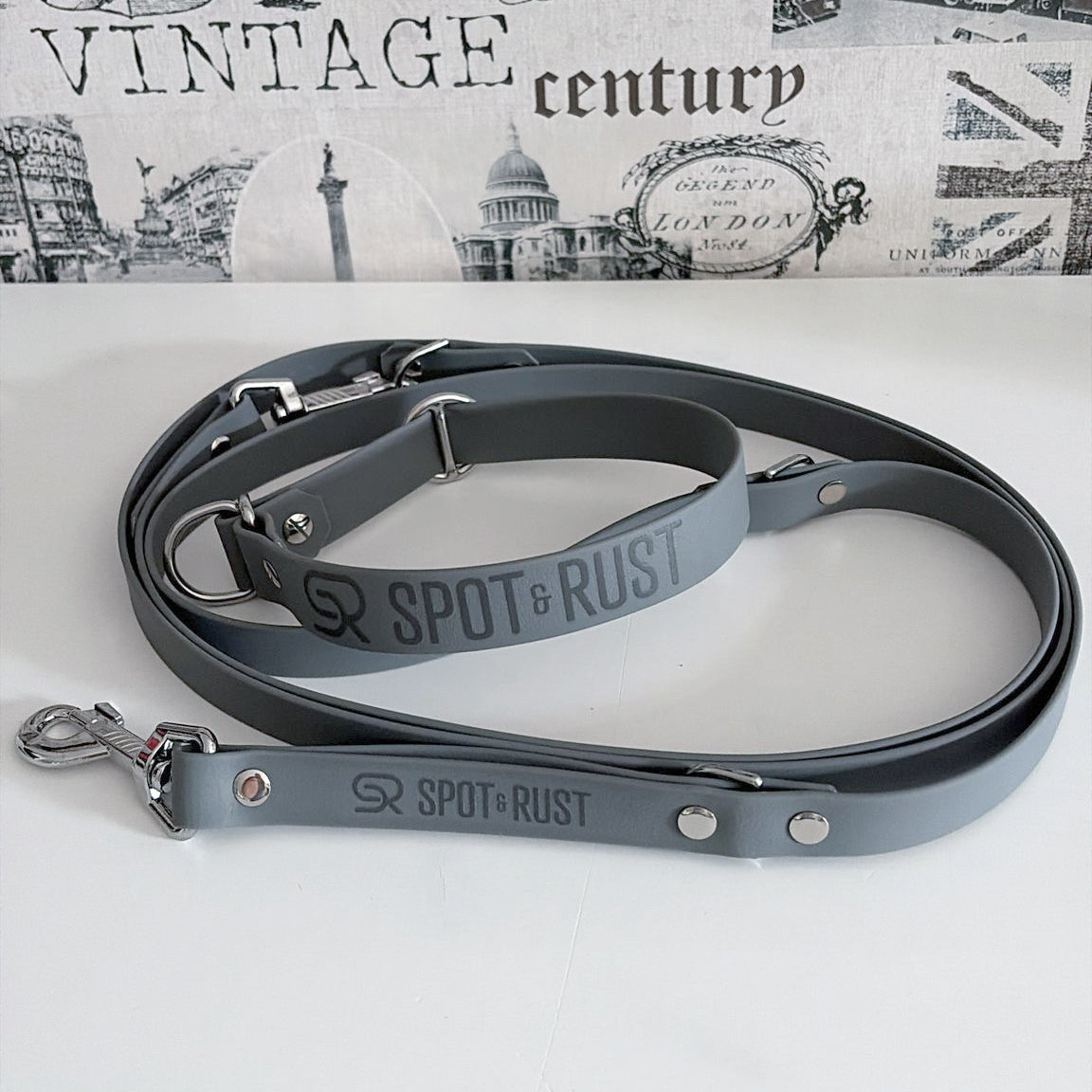 SPOT & RUST PawTex® Leine mit Halsband -SET-