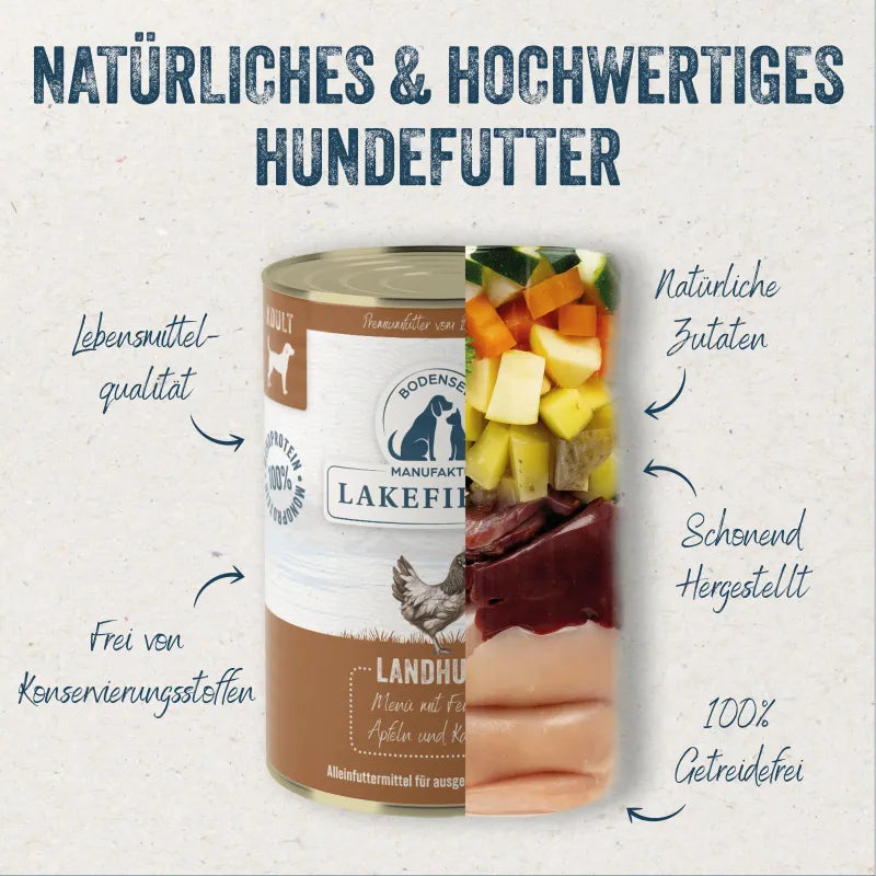 Lakefields Nassfutter Menü Huhn