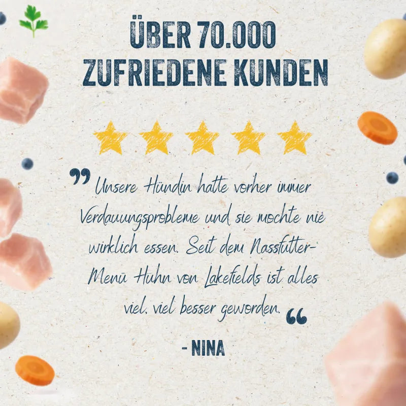 Lakefields Nassfutter Menü Huhn