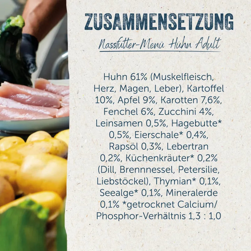Lakefields Nassfutter Menü Huhn
