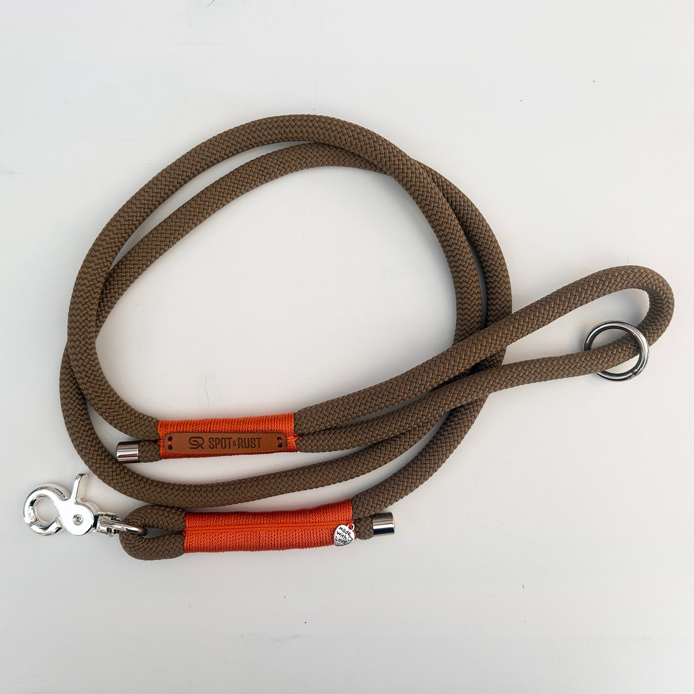 SPOT & RUST Tauleine mit Halsband -SET- Coyote