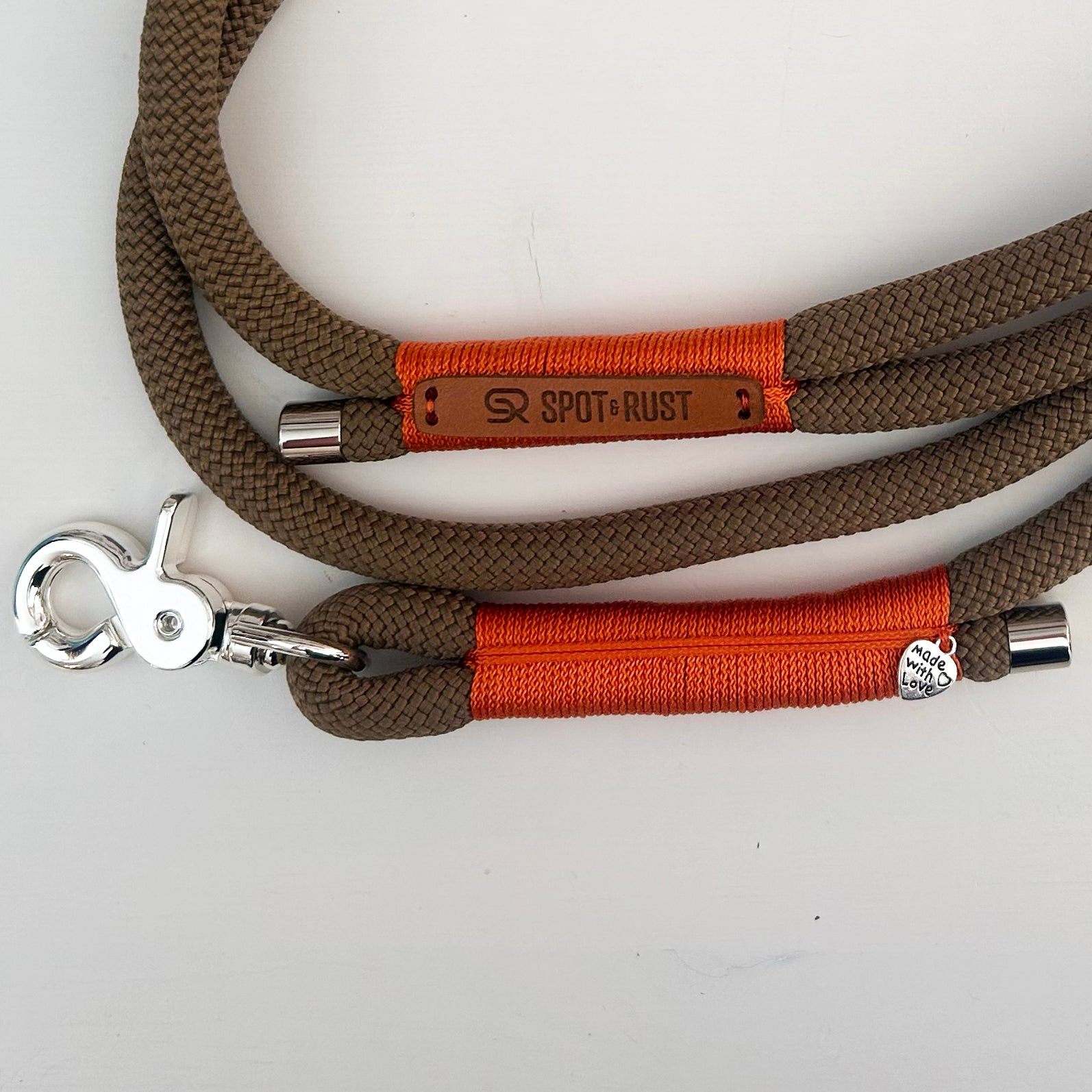 SPOT & RUST Tauleine mit Halsband -SET- Coyote