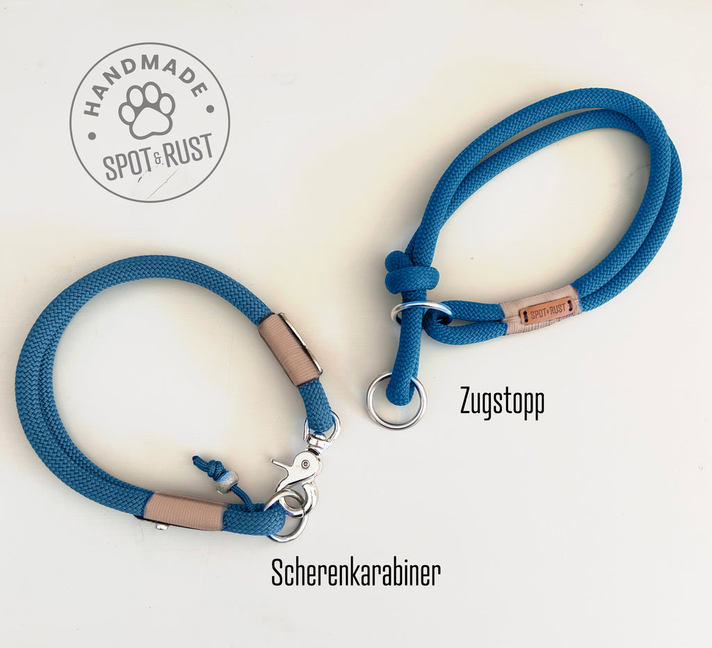 SPOT & RUST Tauleine mit Halsband -SET- Blau