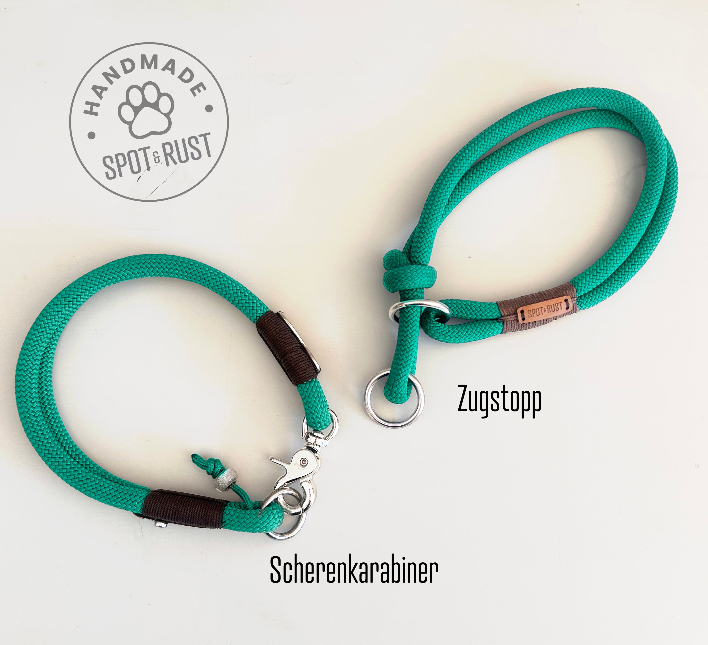 SPOT & RUST Tauleine mit Halsband -SET- Türkies