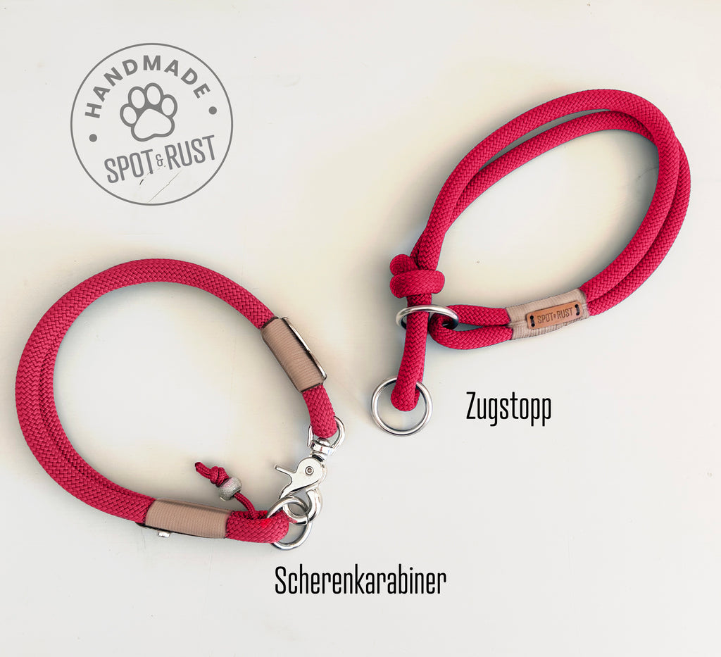 SPOT & RUST Tauleine mit Halsband -SET- Velvetrot