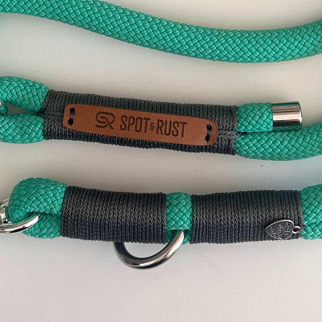 SPOT & RUST Tauleine mit Halsband -SET- Türkies