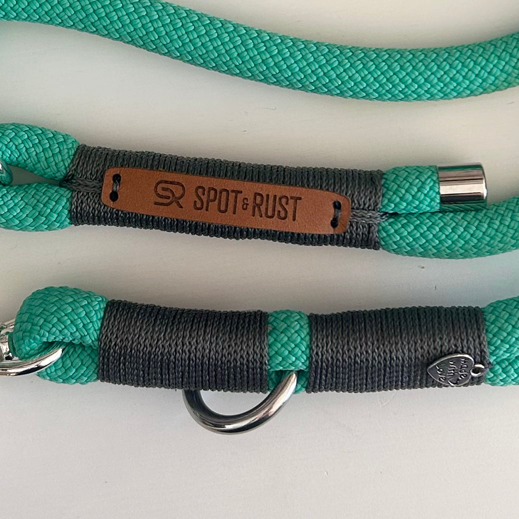 SPOT & RUST Tauleine mit Halsband -SET- Türkies