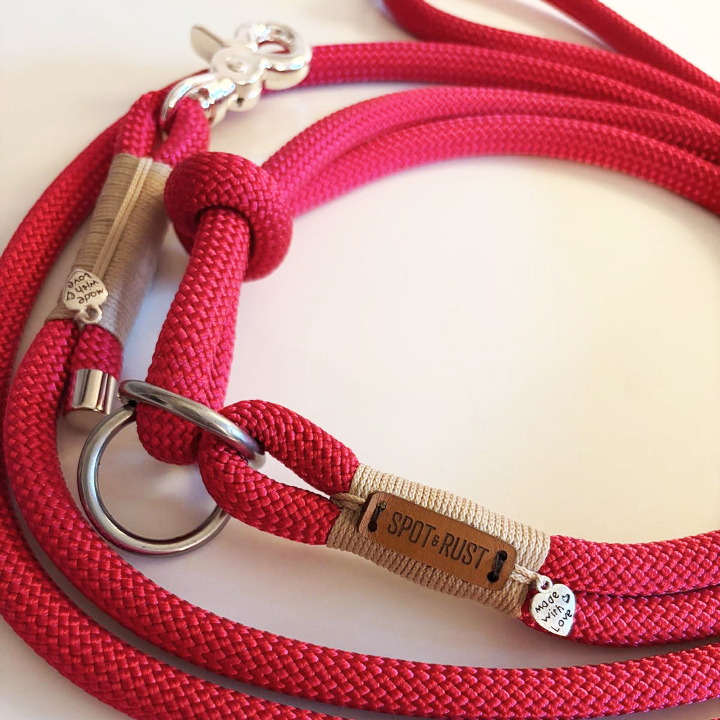 SPOT & RUST Tauleine mit Halsband -SET- Velvetrot