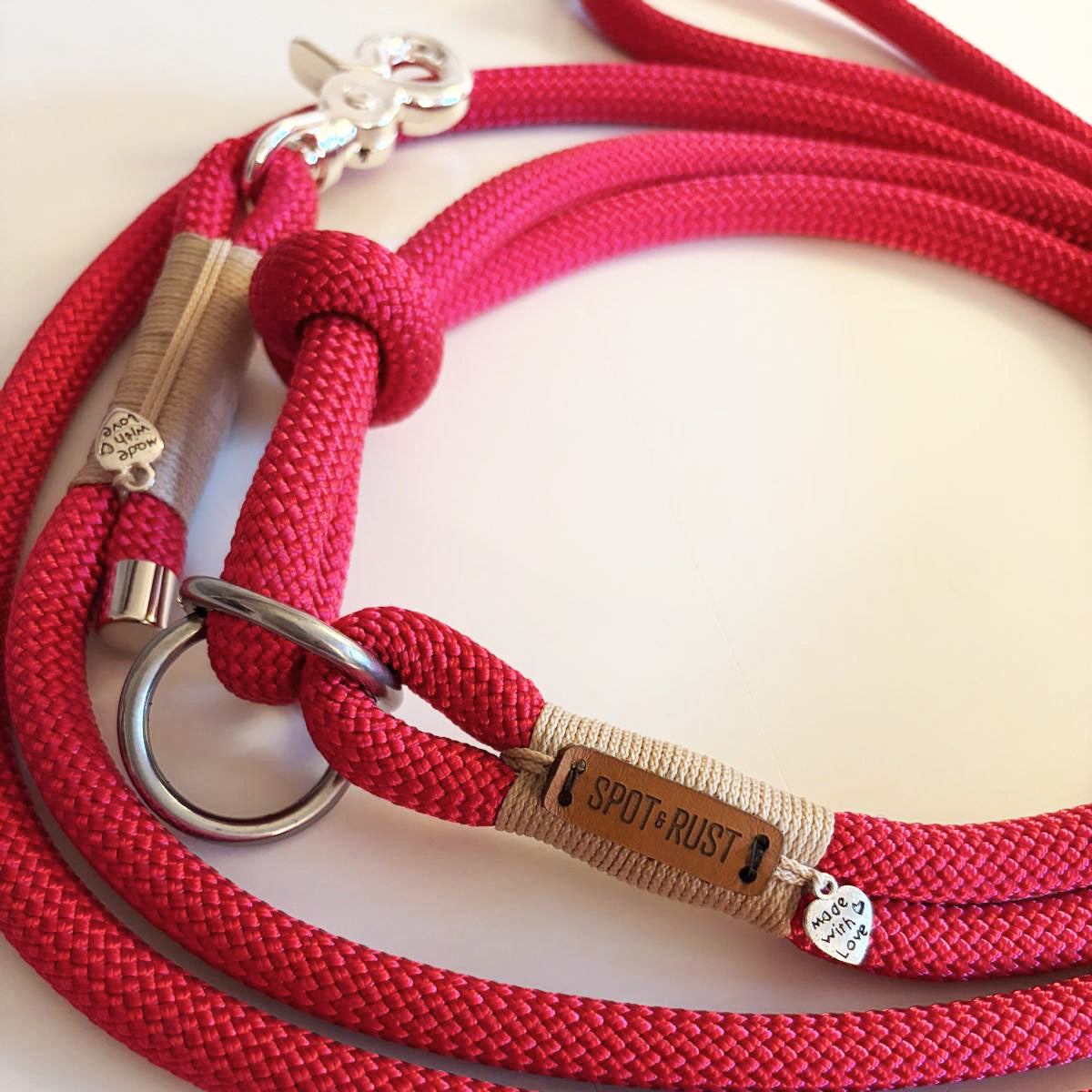 SPOT & RUST Tauleine mit Halsband -SET- Velvetrot