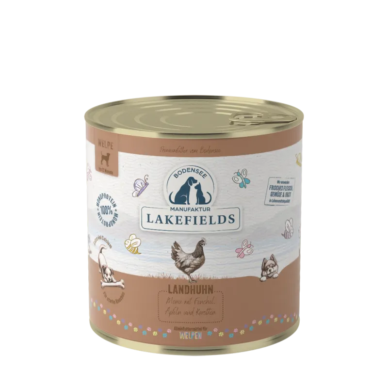 Lakefields Nassfutter Menü Huhn WELPEN