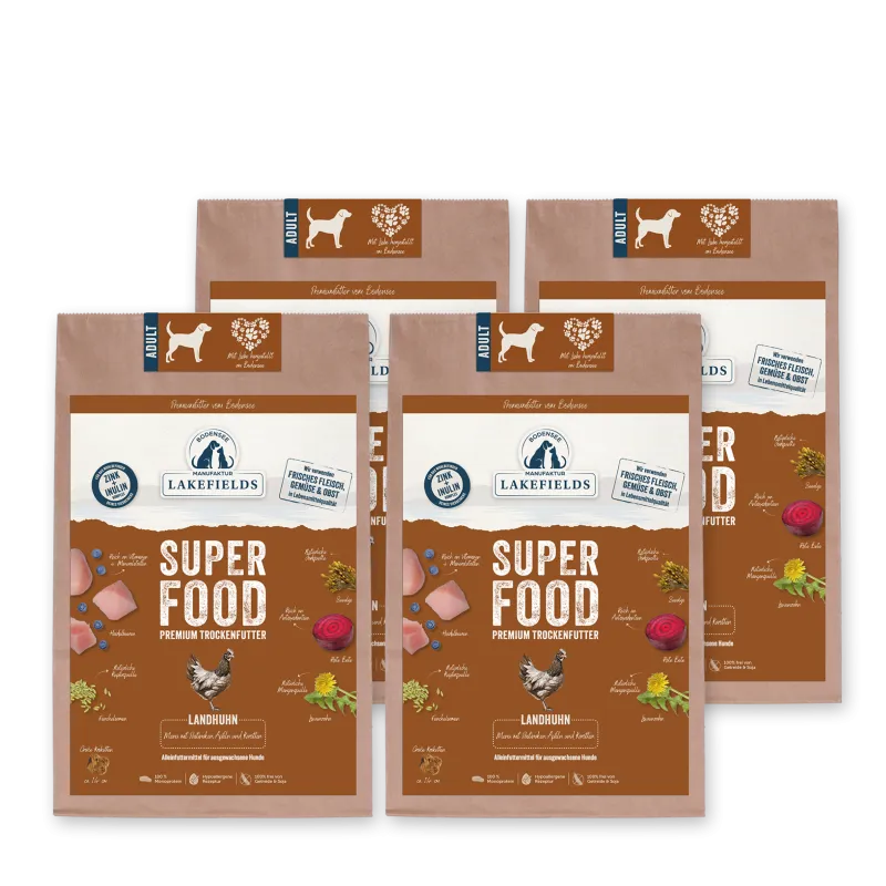 Lakefields Trockenfutter Superfood Huhn
