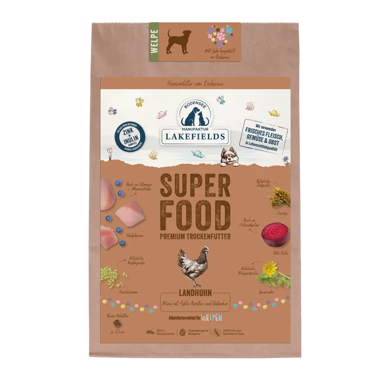 Lakefields Trockenfutter Superfood Huhn -WELPEN-