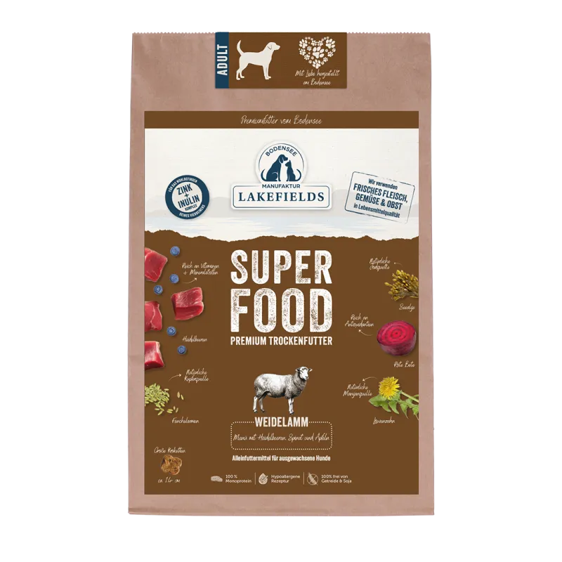 Lakefields Trockenfutter Superfood Lamm