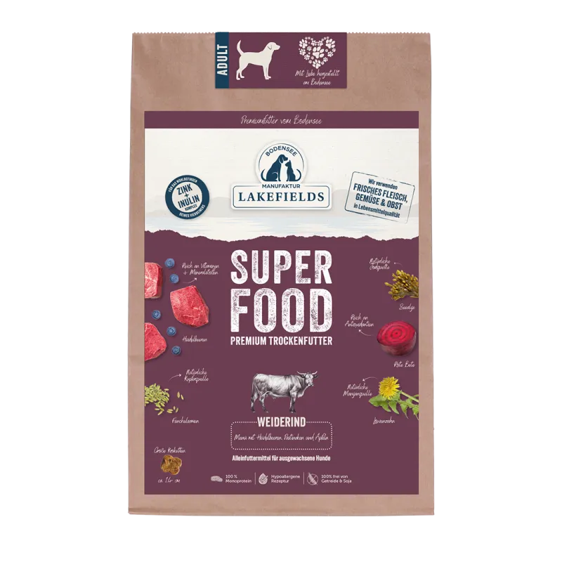Lakefields Trockenfutter Superfood Rind