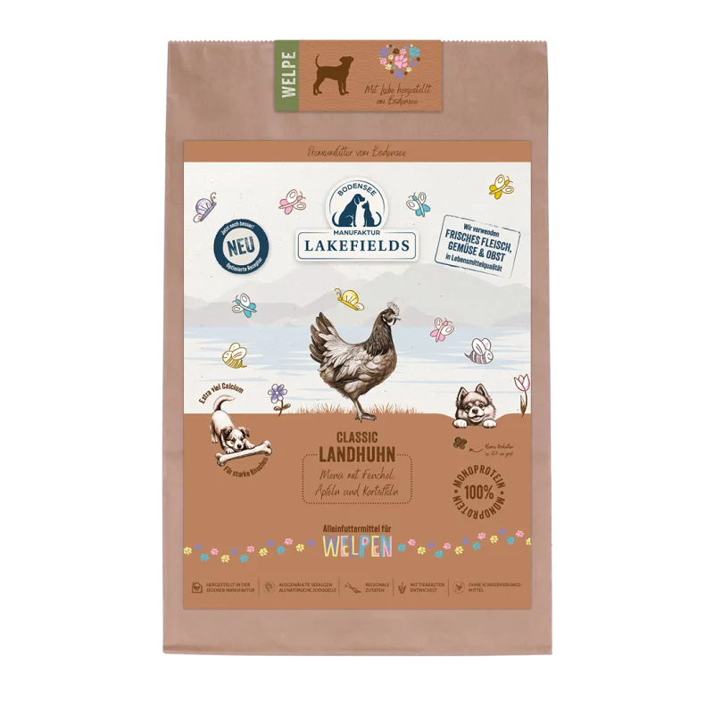 Lakefields Trockenfutter-Menü Huhn – WELPEN –