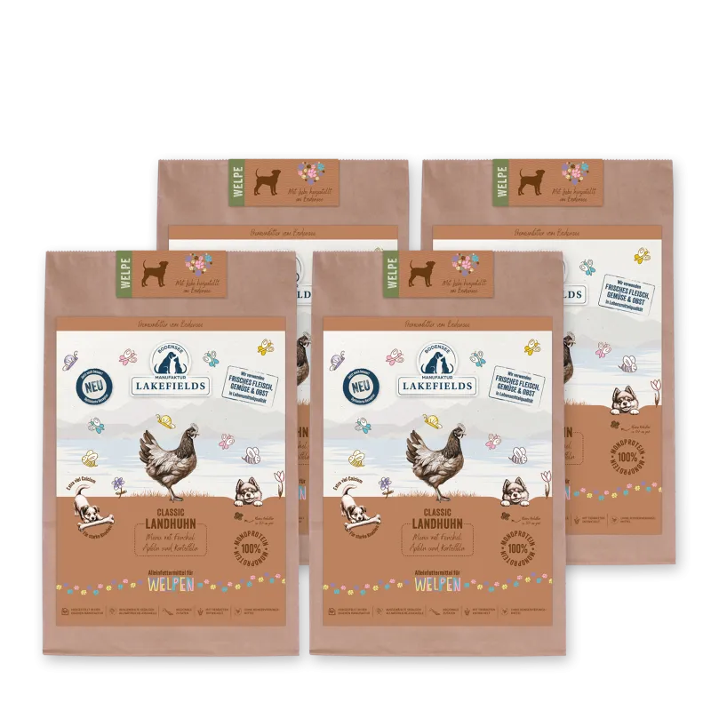 Lakefields Trockenfutter-Menü Huhn – WELPEN –