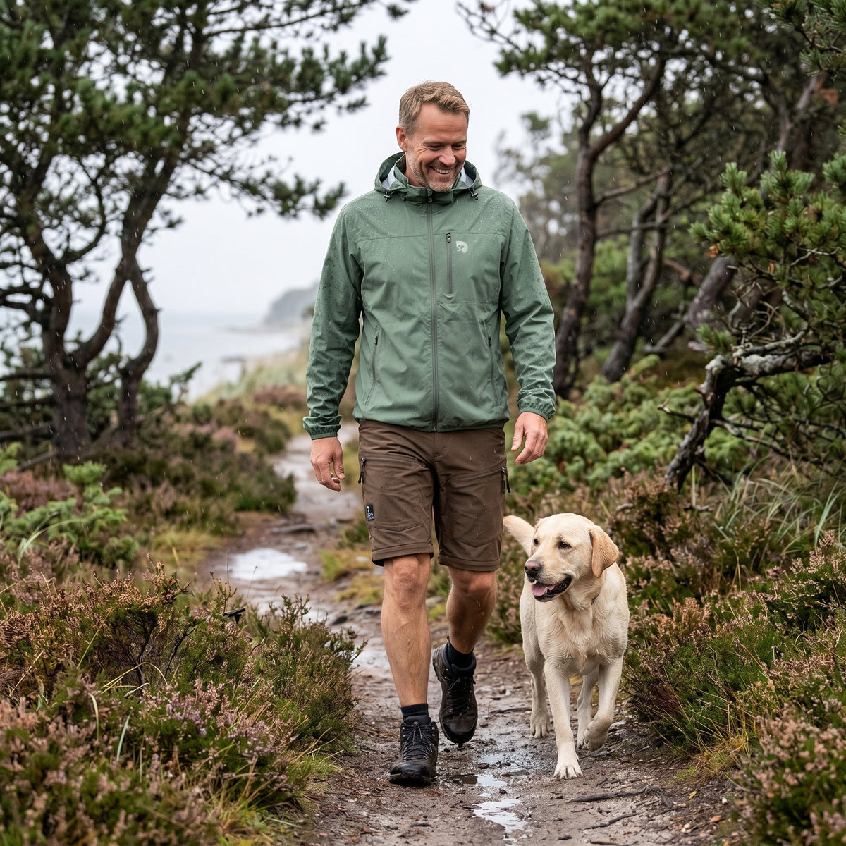 DogCoach FeelFree Ultralight Regenjacke I Forest I Tootsie I Damen