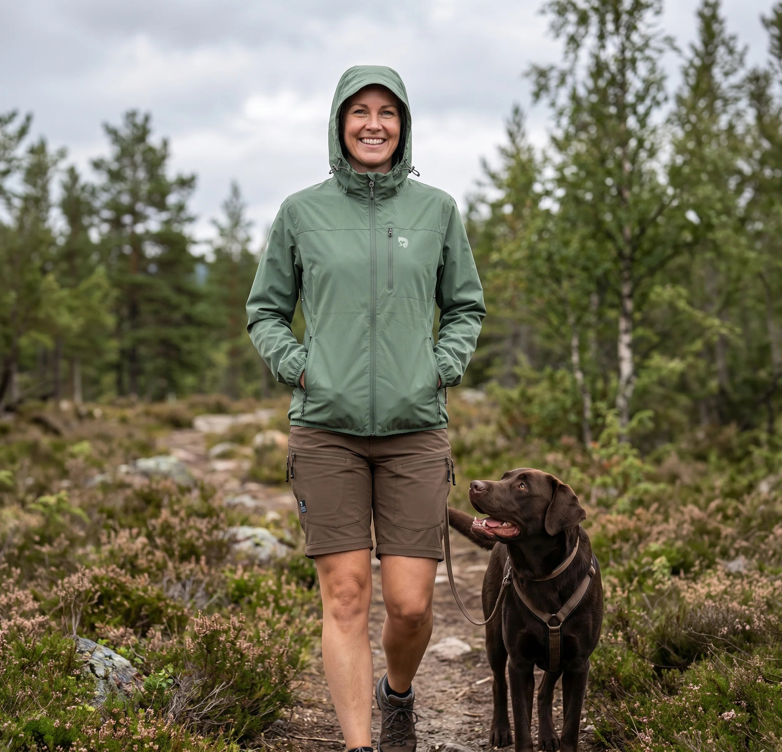 DogCoach FeelFree Ultralight Regenjacke I Forest I Tootsie I Damen