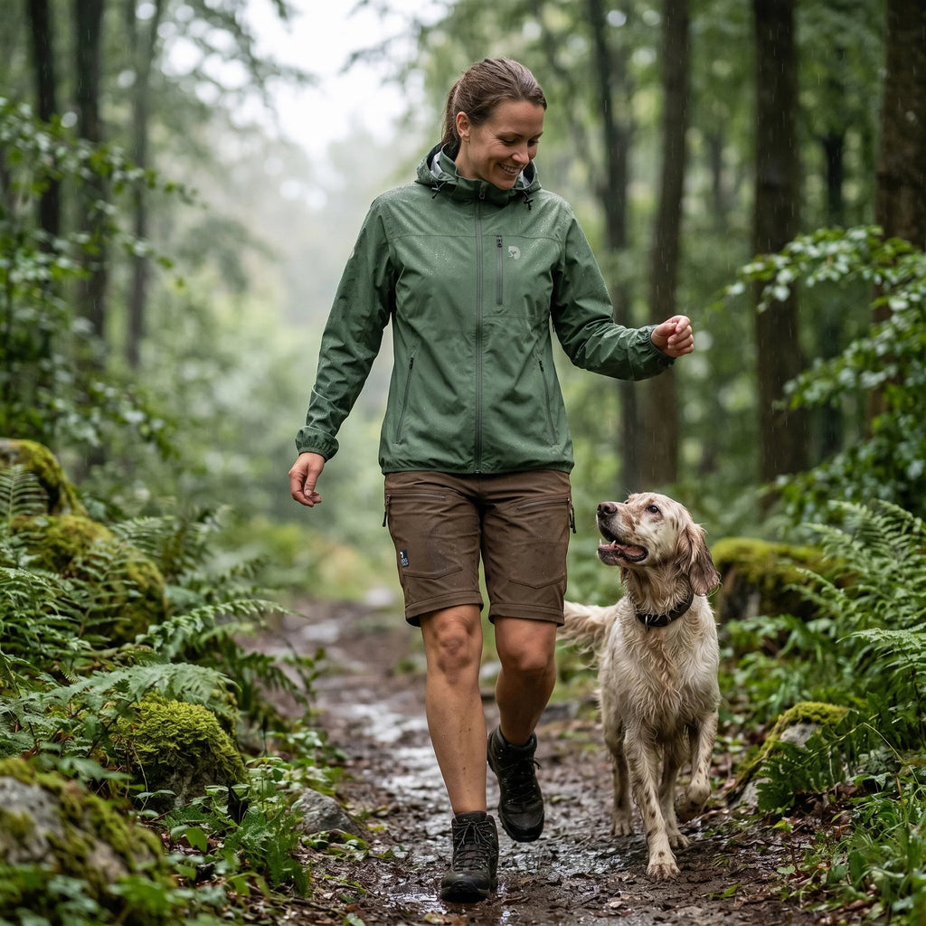 DogCoach FeelFree Ultralight Regenjacke I Forest I Tootsie I Damen